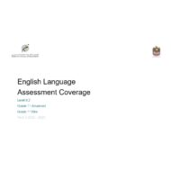 Coverage grammar & functional language Level 8.2 اللغة الإنجليزية الصف الحادي عشر Advanced & Elite - بوربوينت