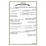 شرح قواعد وأوراق عمل اللغة الإنجليزية الصف الثامن