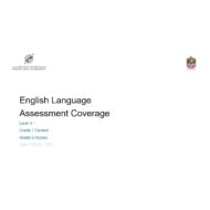 Coverage grammar & functional language Level 4.1 اللغة الإنجليزية الصف السابع General والثامن Access - بوربوينت