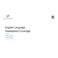 Coverage grammar & functional language Level 5.1 اللغة الإنجليزية الصف السابع Stage 2 والثامن General - بوربوينت