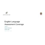 Coverage grammar & functional language Level 6.1 اللغة الإنجليزية الصف الثامن Advanced & Elite - بوربوينت