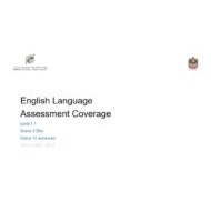 Coverage grammar & functional language Level 7.1 اللغة الإنجليزية الصف التاسع Elite والعاشر Advanced - بوربوينت