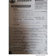 اللغة الإنجليزية كتاب النشاط (Dinosaurs) للصف الرابع مع الإجابات
