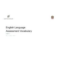 Assessment Vocabulary Level 5.1 اللغة الإنجليزية الصف السابع Elite الفصل الدراسي الثالث 2022-2023