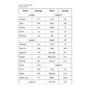 اللغة الإنجليزية كلمات (Unit 7) للصف الرابع