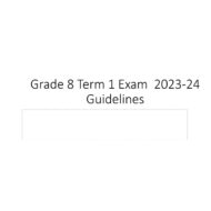 مراجعة Guidelines Term 1 Exam اللغة الإنجليزية الصف الثامن - بوربوينت