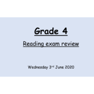 مراجعة Reading exam review الصف الرابع مادة اللغة الإنجليزية - بوربوينت