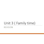 مراجعة Unit 3 Family time اللغة الإنجليزية الصف الرابع - بوربوينت