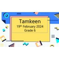 مراجعة Tamkeen اللغة الإنجليزية الصف السادس - بوربوينت
