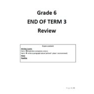 مراجعة END OF TERM 3 Review اللغة الانجليزية الصف السادس