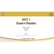 مراجعة عامة Exam Practice اللغة الإنجليزية الصف السادس Access