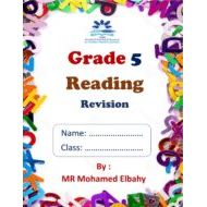 أوراق عمل Reading Revision اللغة الإنجليزية الصف الخامس