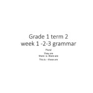 مراجعة Grammar اللغة الإنجليزية الصف الأول - بوربوينت