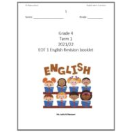 أوراق عمل Revision booklet اللغة الإنجليزية الصف الرابع