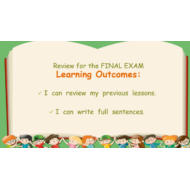 مراجعة Review for the FINAL EXAM الصف الرابع مادة اللغة الإنجليزية - بوربوينت