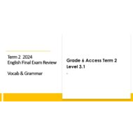 Final Exam Review اللغة الإنجليزية الصف السادس Access - بوربوينت