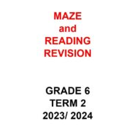 مراجعة MAZE and READING REVISION اللغة الإنجليزية الصف السادس