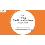 حل أوراق عمل Final Exam Revision اللغة الإنجليزية الصف الرابع