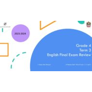 حل مراجعة Final Exam Review اللغة الإنجليزية الصف الرابع