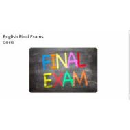 مراجعة Final Exams اللغة الإنجليزية الصف الثامن - بوربوينت