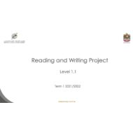 Reading and Writing Projects اللغة الإنجليزية الصف الأول - بوربوينت