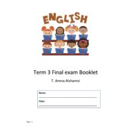 Final Exam Booklet اللغة الإنجليزية الصف الثالث