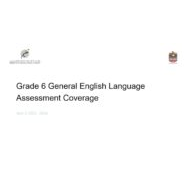 مواصفات Language Assessment Coverage اللغة الإنجليزية الصف السادس - بوربوينت