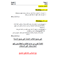 اللغة الإنجليزية أوراق عمل (نموذج امتحان) للصف الرابع