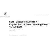 نموذج Listening Exam اللغة الإنجليزية الصف الرابع - بوربوينت