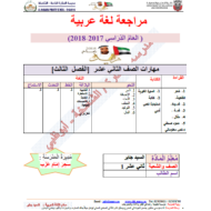 اللغة العربية أوراق عمل مراجعة (المهارات) للصف الثاني عشر