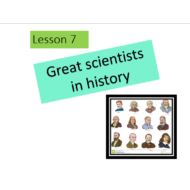 اللغة الإنجليزية بوربوينت (Great scientists in history) للصف الخامس مع الإجابات