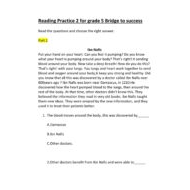 أوراق عمل Reading Practice اللغة الإنجليزية الصف الخامس
