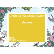 حل أوراق عمل Final Exam Review اللغة الإنجليزية الصف الخامس Access