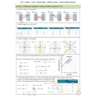 حل مراجعة أسئلة هيكلة امتحان الرياضيات المتكاملة الصف الثامن Reveal