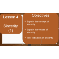 التربية الإسلامية بوربوينت (Sincerity) لغير الناطقين باللغة العربية للصف الثامن مع الإجابات