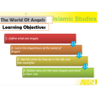 التربية الإسلامية بوربوينت درس (The World Of Angels) لغير الناطقين باللغة العربية للصف الثامن