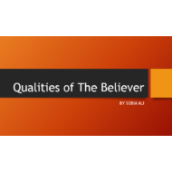 التربية الإسلامية بوربوينت (qualities of the believer) لغير الناطقين باللغة العربية للصف الثالث