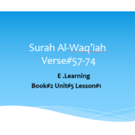 التربية الإسلامية بوربوينت درس (Surah Al-Waq’iah) لغير الناطقين بها للصف التاسع