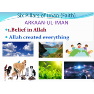درس Six Pillars of Iman لغير الناطقين باللغة العربية الصف الاول مادة التربية الاسلامية - بوربوينت