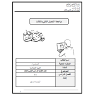 التربية الإسلامية أوراق عمل (اختيار من متعدد) للصف السادس مع الإجابات