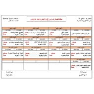 الخطة الفصلية التربية الإسلامية الصف السادس الفصل الدراسي الأول 2022-2023