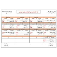 الخطة الفصلية التربية الإسلامية الصف السابع الفصل الدراسي الأول 2022-2023