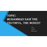 درس Muhammad SAW The Truthful The Honest لغير الناطقين باللغة العربية الصف الثاني مادة التربية الاسلامية