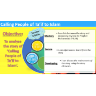 التربية الإسلامية بوربوينت درس (Calling People of Ta’if to Islam) لغير الناطقين باللغة العربية للصف الخامس