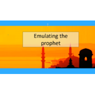 التربية الإسلامية بوربوينت درس (Emulating the prophet) لغير الناطقين باللغة العربية للصف الحادي عشر