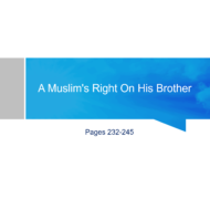 درس A Muslims Right On His Brother لغير الناطقين باللغة العربية الصف الثامن مادة التربية الإسلامية - بوربوينت