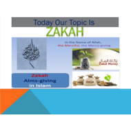 بوربوينت درس Zakah لغير الناطقين باللغة العربية للصف التاسع مادة التربية الاسلامية