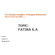 حل درس Fatima R.A لغير الناطقين باللغة العربية الصف الثاني مادة التربية الإسلامية - بوربوينت