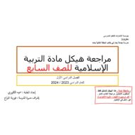 مراجعة عامة للهيكل الوزاري التربية الإسلامية الصف السابع