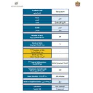 هيكل امتحان التربية الإسلامية الصف الرابع الفصل الدراسي الثاني 2023-2024